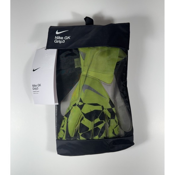 NIKE Grip3 Goalkeeper Soccer Gloves Yellow Black Men's 10 *NEW* HQ0256-702 $72 - Picture 3 of 8